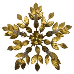 Vintage Nice Gilded Florentine Wall or Ceiling Lamp, Germany, 1960s
