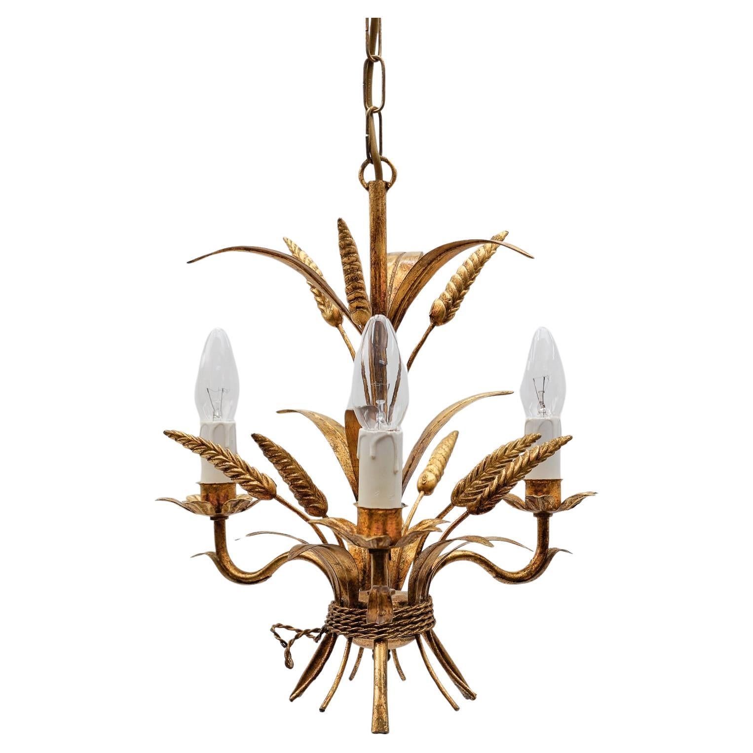 Hollywood Regency Flower Ceiling Lamp by Hans Kögl, Germany, 1970s For Sale