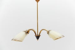 Lovely Mid-Century Modern 4-Armed Brass Sputnik Lamp, 1950s