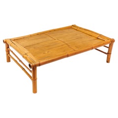Awesome minimalist Mid-Century Modern japanese bamboo tea table, 1950s Japan