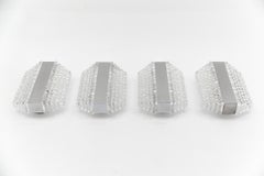 Set of four bubble glass wall lamps by Kaiser Leuchten, 1960s Germany