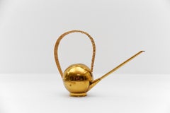 Awesome handmade Mid-Century Modern brass watering can, 1950s Germany