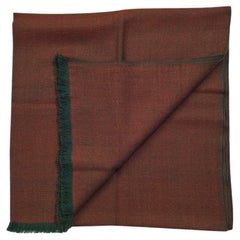 Merlot Merino Handloom Throw / Blanket in Deep Maroon Red and Olive Shades