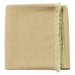 Haze Suave Verde Tejido a Mano / Manta , Merino Puro Suave Tejido de Sarga Clásico