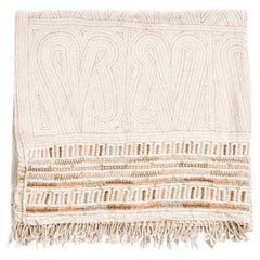 Plaid Unah Brown , brodé à la main de motifs complexes par des artisans