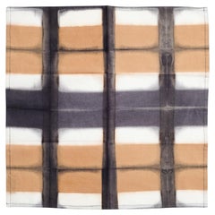 Chowk-Baumwoll-Tischserviergeschirr in Schwarz Beige,  Handgefertigt von Kunsthandwerkern (Set von 4 )