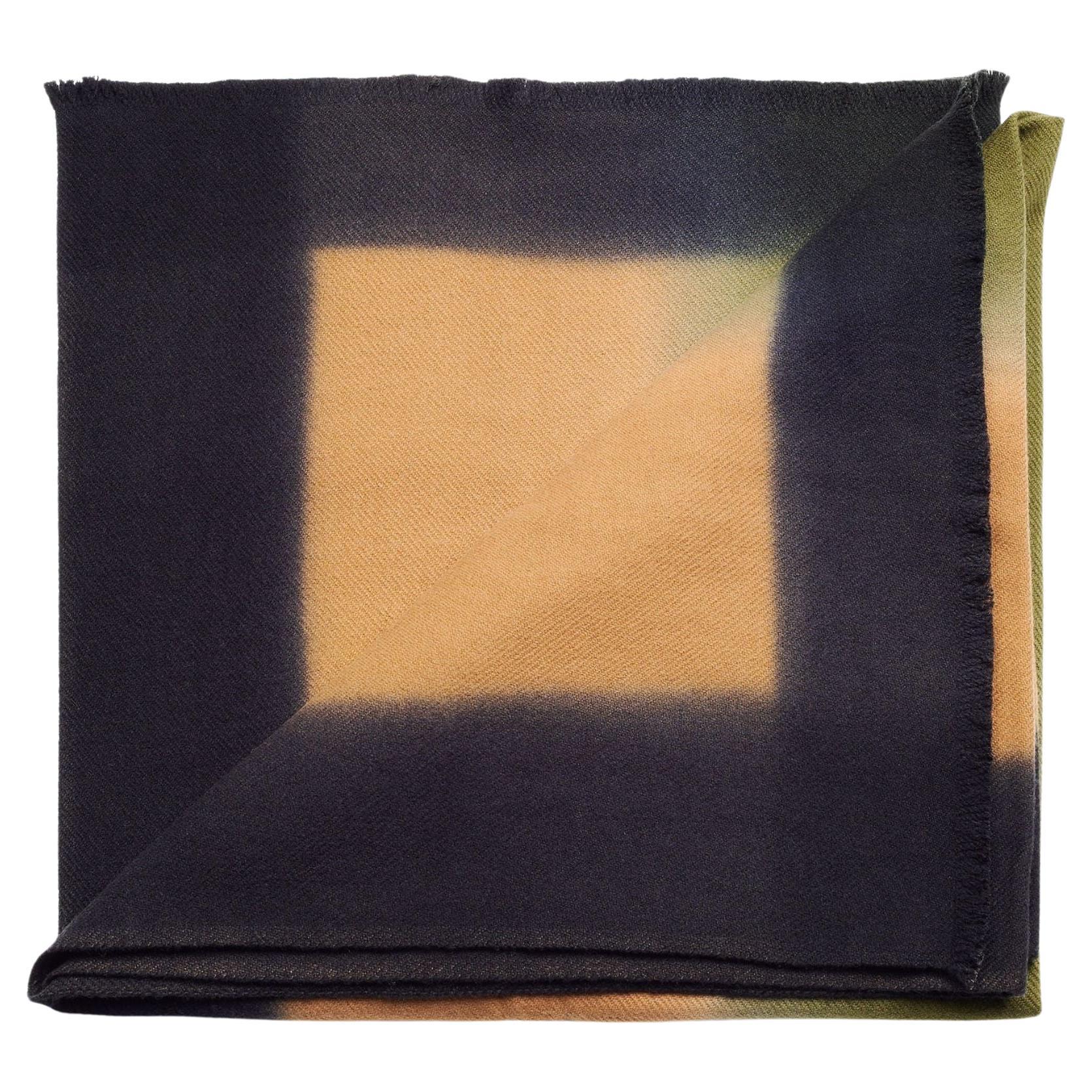 Oliver, un giaciglio in tessuto Twill intrecciato a mano in morbido merino nelle tonalità del marrone, nero e oliva. in vendita 2