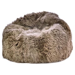 Fur Bean Bag Chair Cover taupe - Merino Sheepskin 