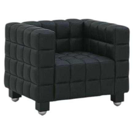 Customizable Wittmann Leather Kubus Armchair by Josef Hoffmann