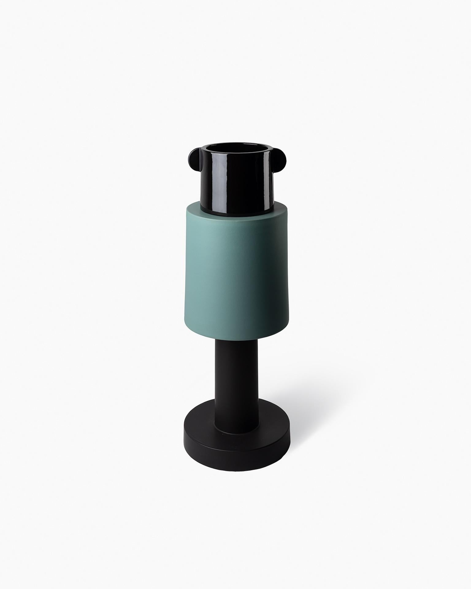 Italiano Bittosi  nero lucido Scultura di Nathalie du Pasquier in vendita