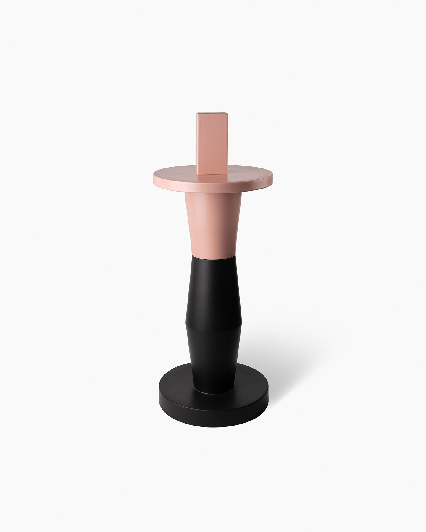 Italiano Bittosi  Nero/rosa pallido opaco Sculptura di Nathalie du Pasquier in vendita