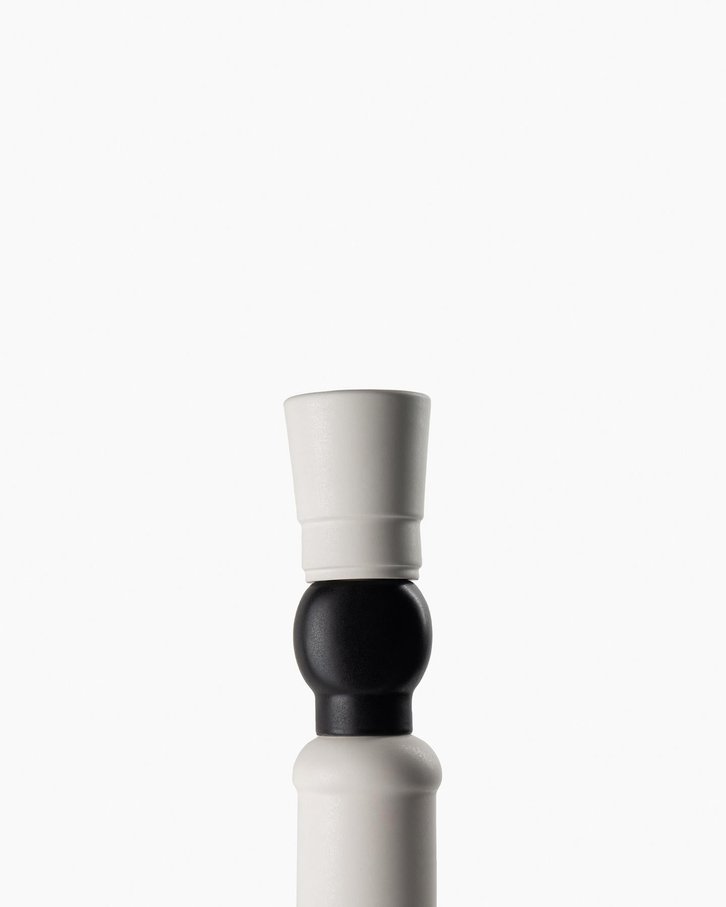 Bittosi Marrone/bianco/nero opaco Vaso by Nathalie Du Pasquier In New Condition For Sale In New York, NY