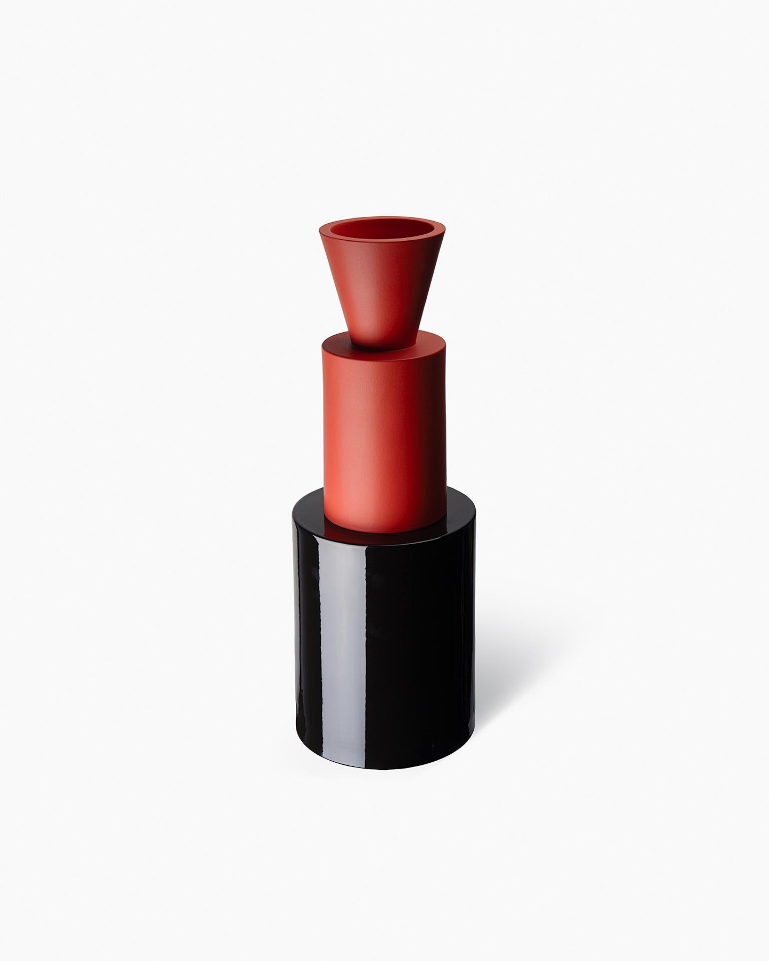 Italian Bittosi Rosso Opaco Scultura by Nathalie Du Pasquier For Sale