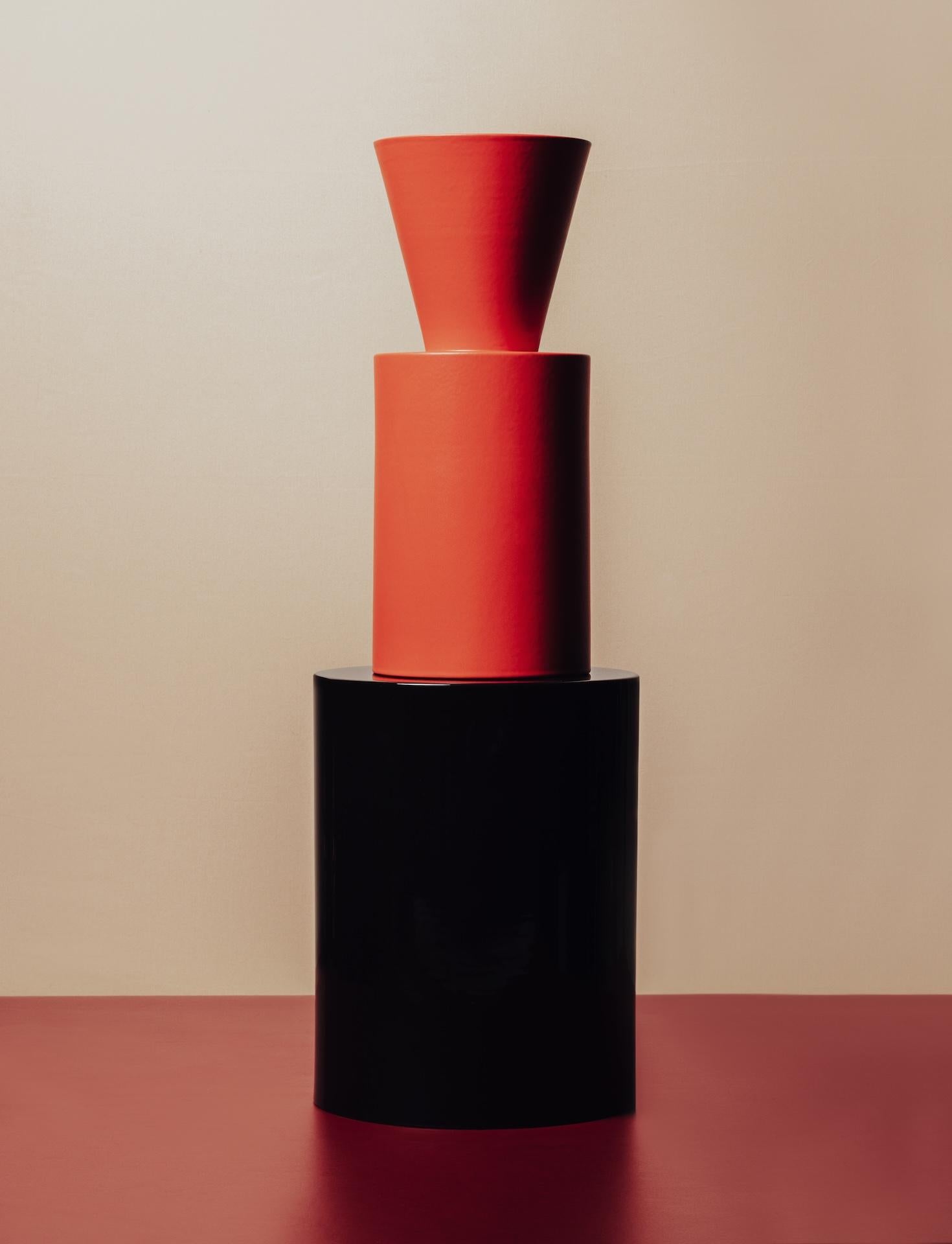 Contemporary Bittosi Rosso Opaco Scultura by Nathalie Du Pasquier For Sale