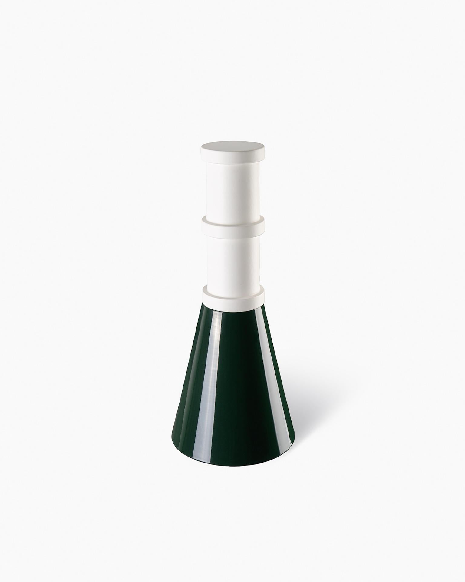 Italian Bittosi Verde bosco lucido Scultura by Nathalie Du Pasquier For Sale