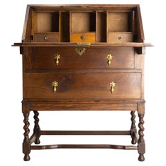 English Buffet Secretaire, Escritoire Cabinet Oak, with Drawers, circa 1920