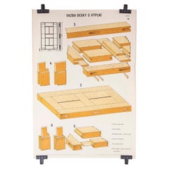 Czech Technical Industrial Drawing, Foundry Mould Engineering Poster, 18