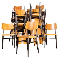 1970s Two Tone Saddle Back Dining Chair, Set of Four