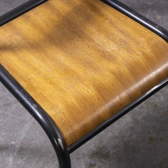 1950's French Mullca Black Tapered Leg School Dining Chairs, Various Quantities