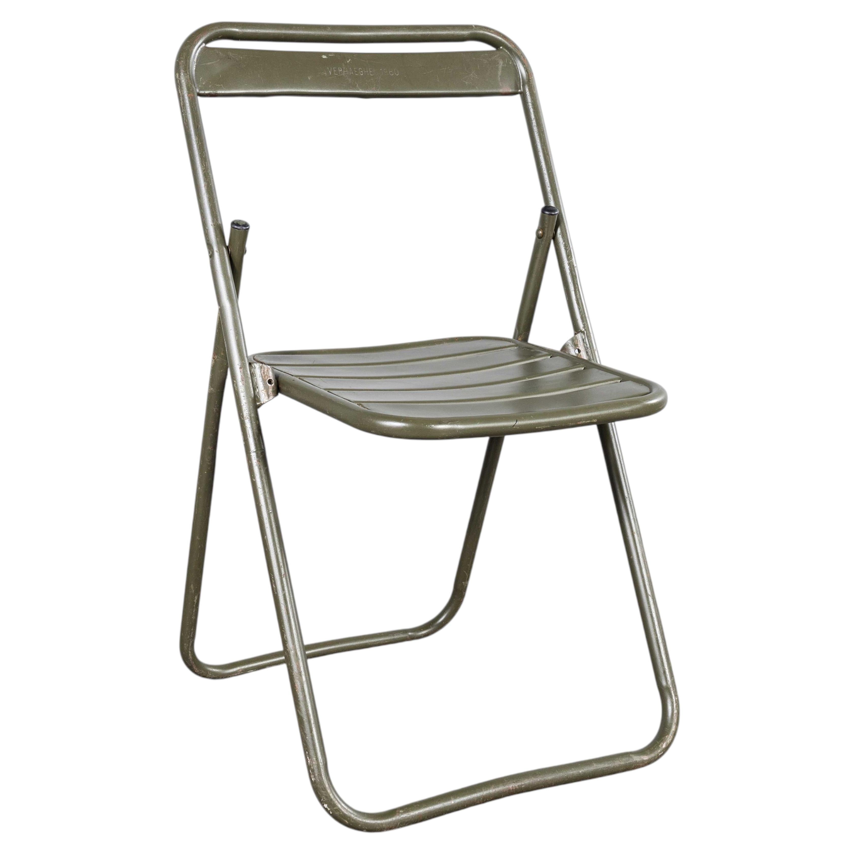 1970's New Old Stock Original French Army Surplus Folding Chairs