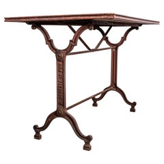 1920's Original French Intricate Relief Cast Base Table
