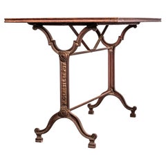 1920's Original French Intricate Relief Cast Base Table (3580)