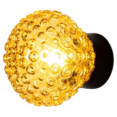 1950’s New Old Stock Amber Dot Globe Ceiling Or Wall Lamp