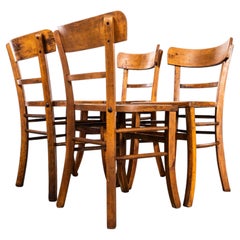 1950’s French Single Bar Back Farmhouse Dining Chairs - Set Of Four