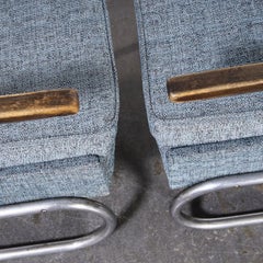 1930's Mucke Melder Original Armchairs - Fully Restored (Blue Fleck)