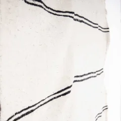 Vintage Berber, fein Hanbel-Teppich mit einfarbigen Streifen