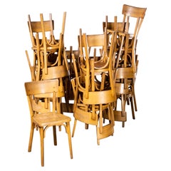 Sillas de comedor francesas de madera curvada de haya «Baumann» de los años 50