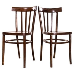 1970’s Classic Crescent Back Dining Chairs By Ton - Pair