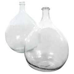 Vintage French Glass Demijohns - Pair (957.22)