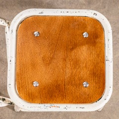 1960's Mullca Low Stacking Stool - White - Pair