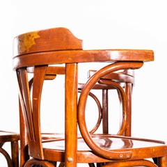 1980's Burnt Orange Three Spoked Fan Back Armchairs
