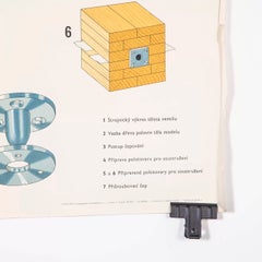 Czech Technical Industrial Drawing, Foundry Mould Engineering Poster, 14