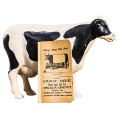 1950's Original English Butchers Display Cow