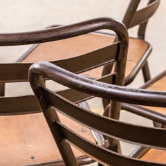 1950’s Original Khaki French Tolix T2 Dining Chair – Set Of Seven