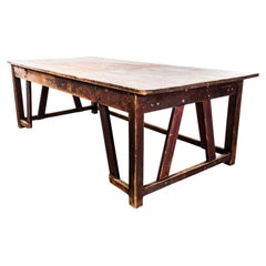 1950's Exceptional Large Workshop Inspection Table