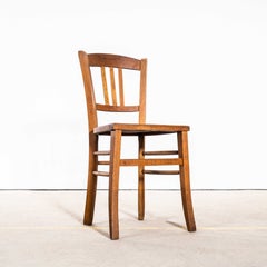 1940's French Farmhouse Dark Oak Dining Chairs