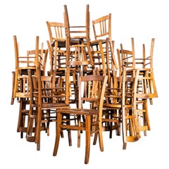 1940's French Farmhouse Dark Oak Dining Chairs