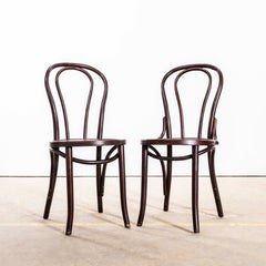 1970’s Classic Hoop Back Bentwood Dining Chairs - Dark Rust - Set Of Eight