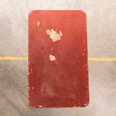 1950's Heavy Weight French Garden Table With Red Top