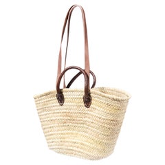 Two Handle Palm Leaf Tote Bag
