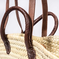 Two Handle Palm Leaf Tote Bag