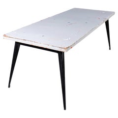 Mesa de comedor original francesa de los años 60 T55 Tolix rectangular de 2 metros (932.7)