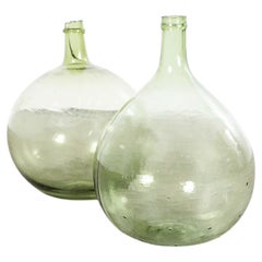 Vintage French Glass Demijohns - Pair (957.21)