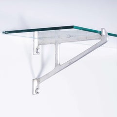 1950's French Cast Aluminium Butchers Shelving - Two Shelves