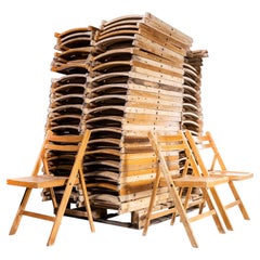 1960's Beech Folding Chairs, Good Quantities Available, 'Model 2178'
