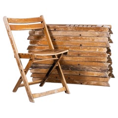 1960's Beech Folding Chairs - Set Of Twelve - (Model 2183)